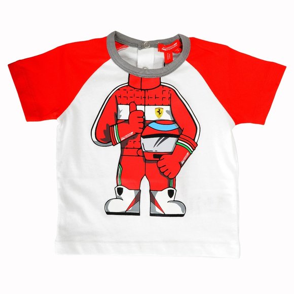 Scuderia Ferrari Infant Boy "Driver Print SS" Short Sleeve T-Shirt - Picture 1 of 4
